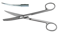  Ножницы J-22-041 хирургические с двумя острыми концами, изогнутые 14,5см 