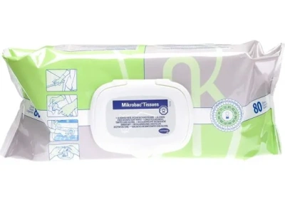 Салфетки дезинфицирующие Mikrobac Tissues 180х200мм (80шт/уп)
